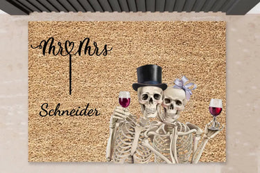 Mr&Mrs - Personalisierte Fußmatte zur Hochzeit - Für Ehepaare, Braut & Bräutigam